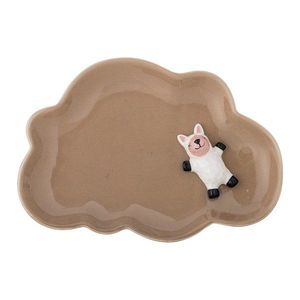 Hnedý kameninový detský tanier 14x20 cm Dolly – Bloomingville Mini vyobraziť