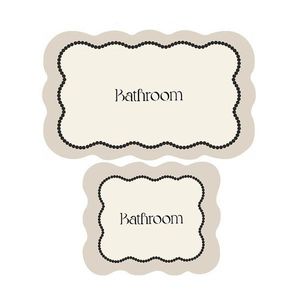 Krémové kúpeľňové predložky v súprave 2 ks 60x100 cm Bounde – Foutastic vyobraziť