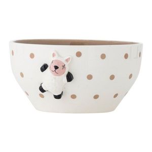 Biela/hnedá kameninová detská miska ø 14 cm Dolly – Bloomingville Mini vyobraziť