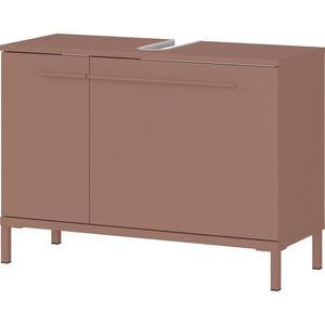 Hnedá matná skrinka pod umývadlo 80x59 cm Laurino – Germania vyobraziť