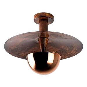 Stropné svietidlo v medenej farbe s kovovým tienidlom ø 38 cm Kurt – Opviq lights vyobraziť