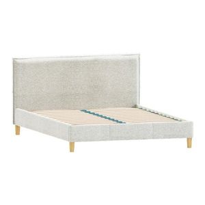 Béžová čalúnená dvojlôžková posteľ s roštom 140x200 cm Tina – Ropez vyobraziť