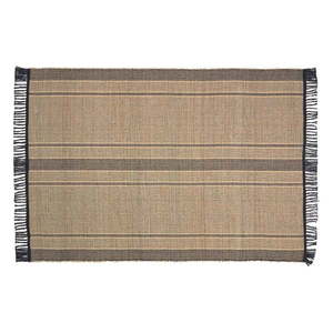 Obojstranný koberec z morskej riasy v čiernej a prírodnej farbe 160x230 cm Brunilda – Kave Home vyobraziť