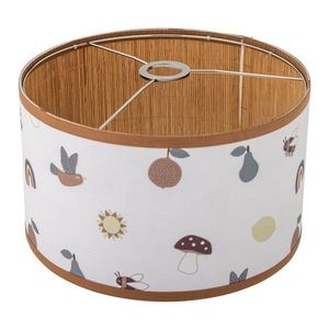 Biele/hnedé detské tienidlo s textilným tienidlom ø 34 cm Agnes – Bloomingville Mini vyobraziť