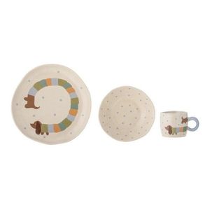 Kameninová detská jedálenská súprava 3 ks Charlie – Bloomingville Mini vyobraziť