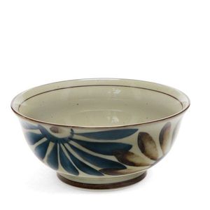 Modrá/béžová porcelánová ramen miska 1 l Flower – Rex London vyobraziť