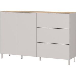 Krémovobiela matná komoda 151x98x40 cm Savoca – Germania vyobraziť