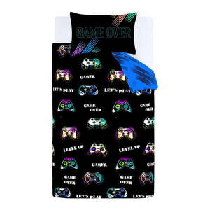 Čierne detské obliečky na dvojlôžko 200x200 cm Game Over – Catherine Lansfield vyobraziť