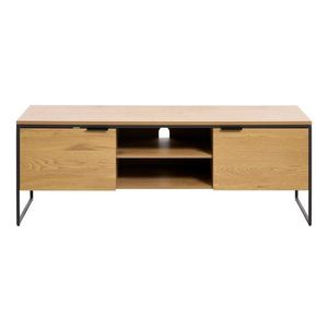 TV stolík v dekore duba v prírodnej farbe 155x55x45 cm Cesura – Unique Furniture vyobraziť