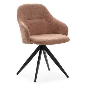 Svetlohnedé čalúnené jedálenské kreslá v súprave s podrúčkami 2 ks Tamara – Marckeric vyobraziť