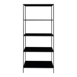 Čierna kovová knižnica 80x170x36 cm Vita – House Nordic vyobraziť