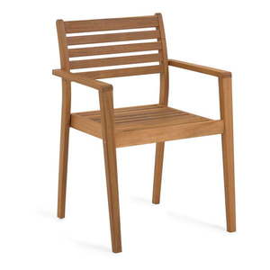 Drevená záhradná stolička v prírodnej farbe Hanzel – Kave Home vyobraziť