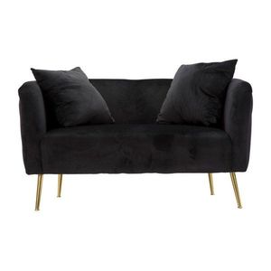 Čierna zamatová pohovka 127 cm Bucarest – Mauro Ferretti vyobraziť