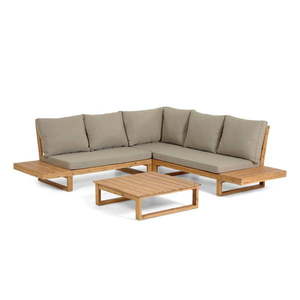 Hnedá záhradná lounge súprava pre 5 osôb Flaviina – Kave Home vyobraziť