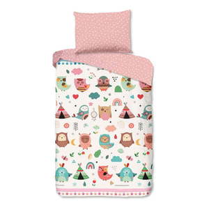 Ružové bavlnené detské obliečky na jednolôžko 140x200 cm Wise – Good Morning vyobraziť