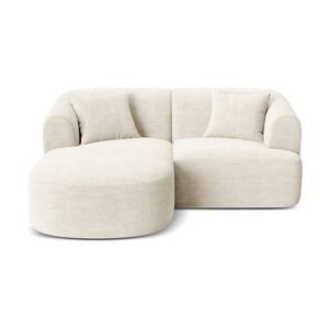 Béžová menčestrová rohová pohovka (ľavý roh/s leňoškou) Campi – Cosmopolitan Design vyobraziť