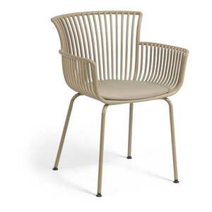Béžová kovová/plastová záhradná stolička Surpika – Kave Home vyobraziť