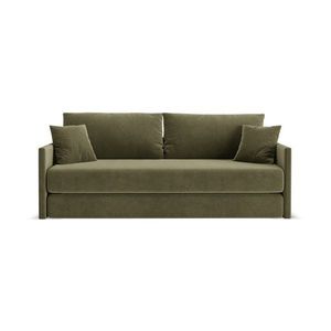 Zelená zamatová rozkladacia pohovka 209 cm Shannon – Cosmopolitan Design vyobraziť