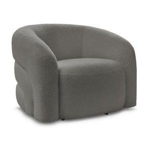 Sivé otočné kreslo z textílie buklé Elina – Bobochic Paris vyobraziť