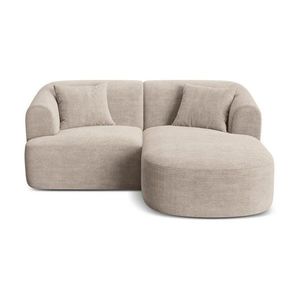 Svetlohnedá menčestrová rohová pohovka (pravý roh/s leňoškou) Campi – Cosmopolitan Design vyobraziť