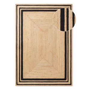 Čierny/v prírodnej farbe obojstranný/ručne tkaný jutový koberec 120x170 cm Jutta – Hanse Home vyobraziť