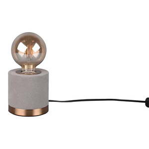 Sivá zamatová stolová lampa (výška 11 cm) Judy – Reality vyobraziť