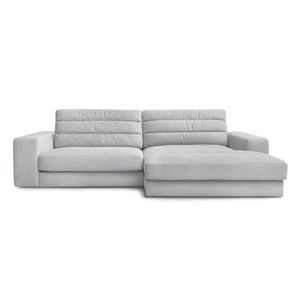 Svetlosivá zamatová rohová pohovka (pravý roh/s leňoškou) Sierra – Bobochic Paris vyobraziť