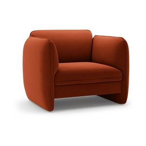 Zamatové kreslo v tehlovej farbe Georgia – Micadoni vyobraziť