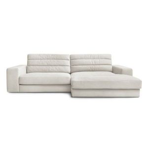 Béžová zamatová rohová pohovka (pravý roh/s leňoškou) Sierra – Bobochic Paris vyobraziť