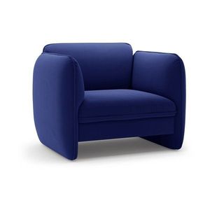 Modré zamatové kreslo Georgia – Micadoni vyobraziť