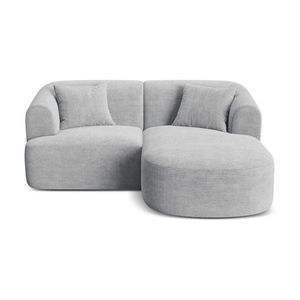 Svetlosivá menčestrová rohová pohovka (pravý roh/s leňoškou) Campi – Cosmopolitan Design vyobraziť