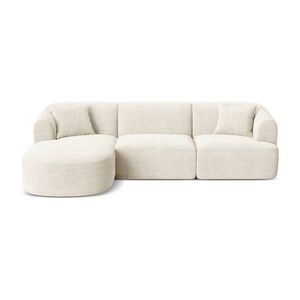 Béžová menčestrová rohová pohovka (ľavý roh/s leňoškou) Campi – Cosmopolitan Design vyobraziť