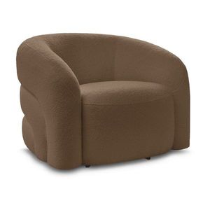 Hnedé otočné kreslo z textílie buklé Elina – Bobochic Paris vyobraziť