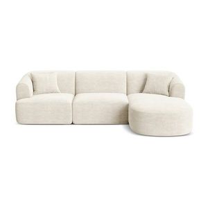 Béžová menčestrová rohová pohovka (pravý roh/s leňoškou) Campi – Cosmopolitan Design vyobraziť