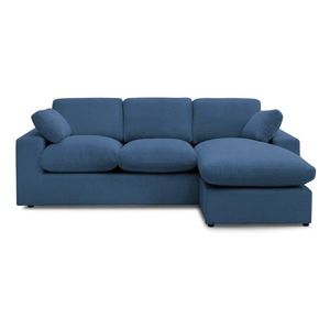 Modrá menčestrová rohová pohovka Belair – Bobochic Paris vyobraziť