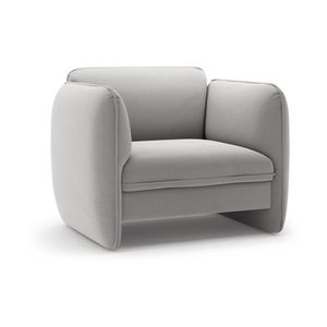 Svetlosivé zamatové kreslo Georgia – Micadoni vyobraziť