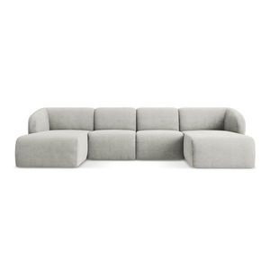 Svetlosivá ženilková rohová pohovka (do tvaru "U") Lani – Makamii vyobraziť