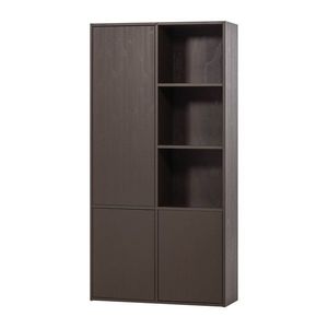 Tmavohnedá modulárna skrinka z borovicového dreva 108x215 cm Meggy – WOOOD vyobraziť