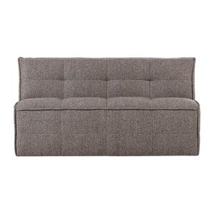 Hnedá polstrovaná lavica z textílie buklé Cluster – vtwonen vyobraziť