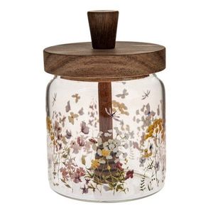 Sklenená dóza na med Flowers – Dakls vyobraziť