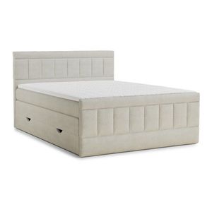 Béžová boxspring posteľ s úložným priestorom 180x200 cm Caya – Maison de Rêve vyobraziť