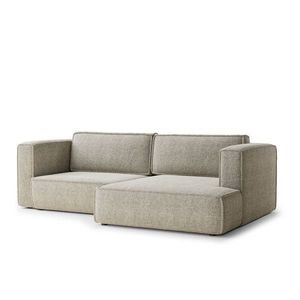 Béžová ženilková rozkladacia/s úložným priestorom rohová pohovka (pravý roh/s leňoškou) Velto – Maison de Rêve vyobraziť