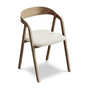 Krémovobiele jedálenské kreslo z masívneho dreva Erika – Makamii vyobraziť