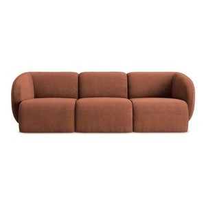 Ženilková pohovka v terakotovej farbe 244 cm Lani – Makamii vyobraziť