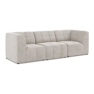 Béžová zamatová pohovka 255 cm Aloha – Makamii vyobraziť