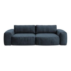 Tmavomodrá ženilková rozkladacia pohovka 275 cm Kuki – Makamii vyobraziť