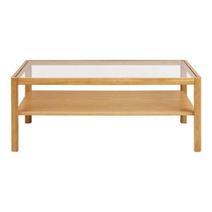 Konferenčný stolík so sklenenou doskou v prírodnej farbe 60x110 cm Lourmarin – House Nordic vyobraziť