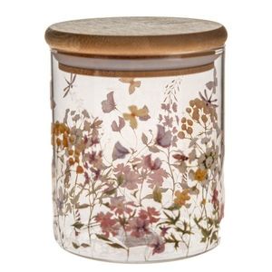 Sklenená dóza na potraviny Flowers – Dakls vyobraziť