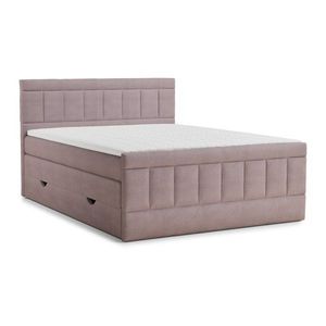 Fialová boxspring posteľ s úložným priestorom 160x200 cm Caya – Maison de Rêve vyobraziť