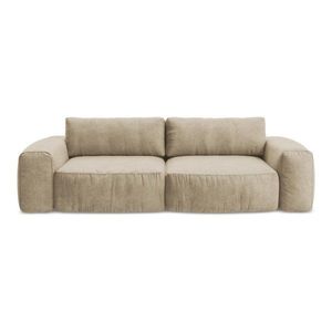 Svetlohnedá ženilková rozkladacia pohovka 275 cm Kuki – Makamii vyobraziť